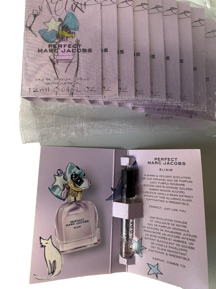 Marc Jacobs Perfect Elixir Eau de Parfum Spray, LOT OF 10 , O.O4 OZ EACH