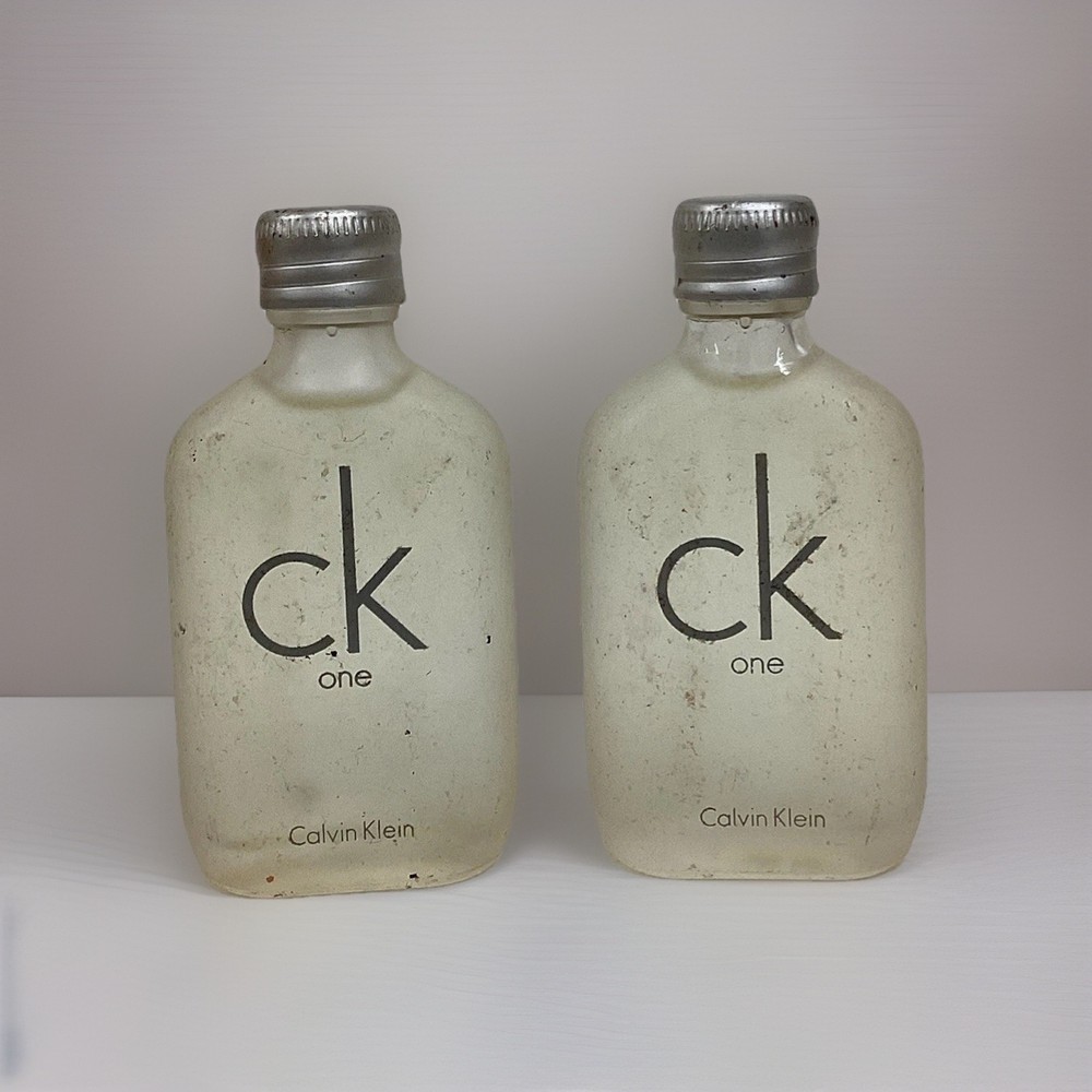 Ck One By Calvin Klein Eau De Toilette .5oz Splash VTG ASPICT, READ DE..LOT OF 2