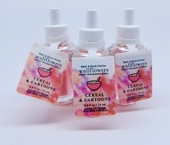 3 BATH BODY & WORKS WALLFLOWERS CEREAL & CARTOONS HOME FRAGRANCE REFILL 0.8 oz