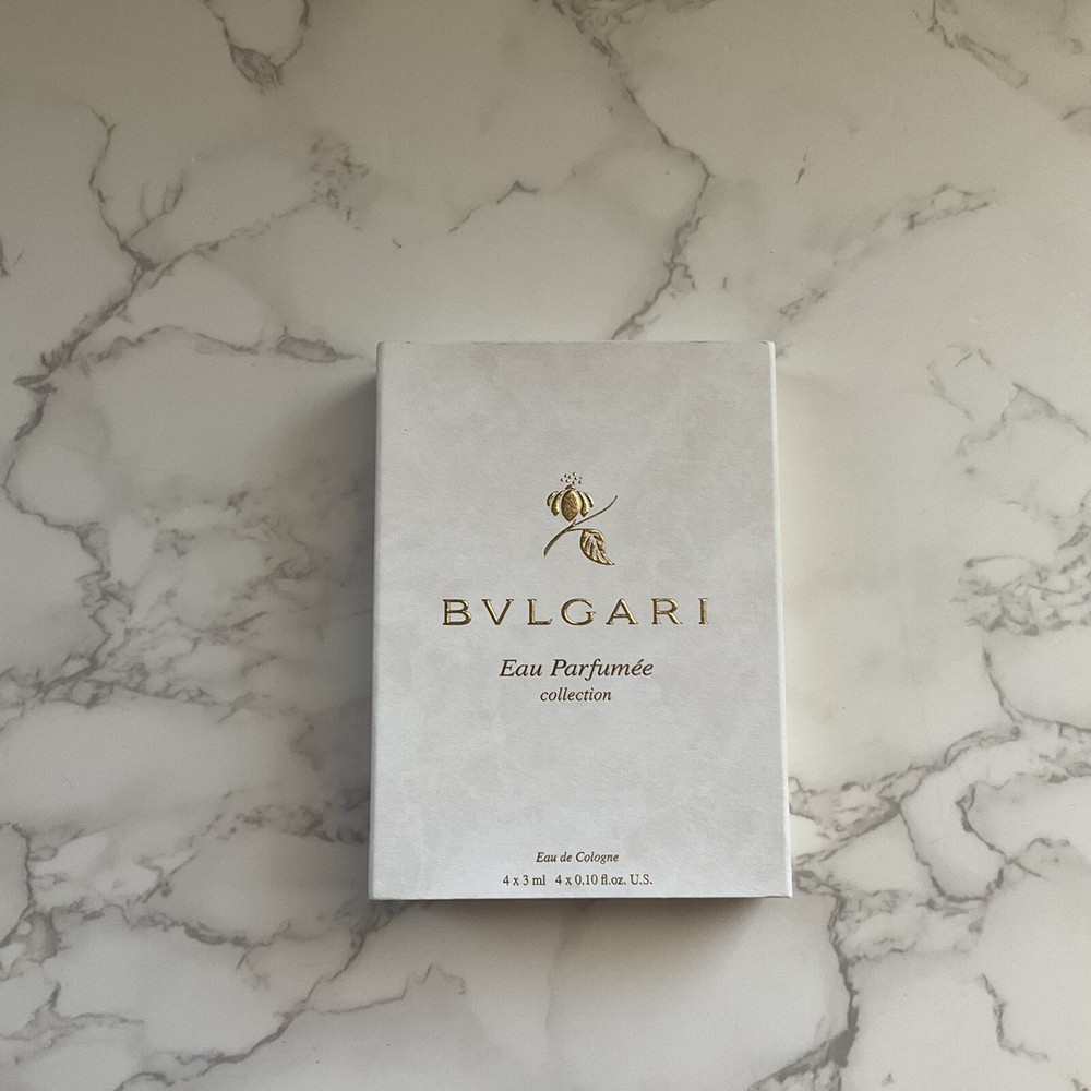BVLGARI Eau Parfumee Collection Eau De Cologne 4 x 0.10 oz Authentic