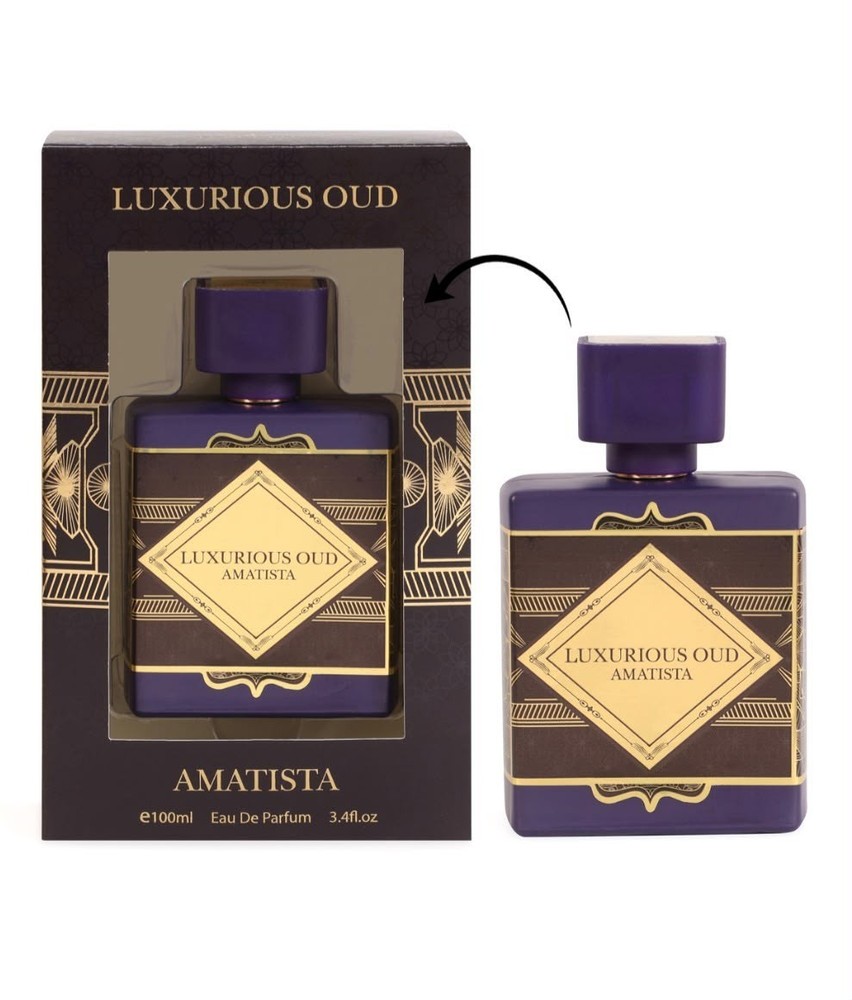 Luxurious Oud Amatista Eau De Parfum 3.4 oz Spray Exotic Unisex Fragrance unisex
