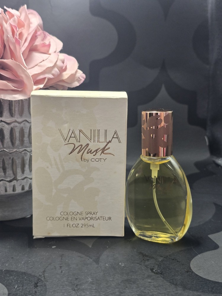 Vanilla Musk Coty 1.0 oz / 29.5 ml Eau de Cologne Women Perfume Spray Vintage