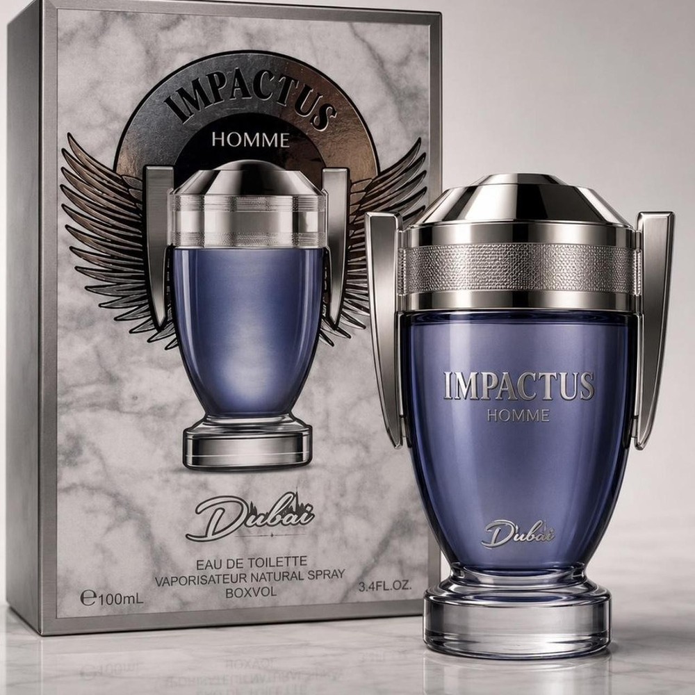 Dubai Essences Impactus Homme Eau De Toilette Spray For Men -100ml(3.4oz)