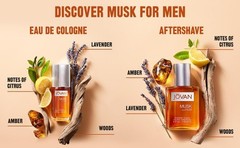Men’s Musk Cologne Spray 3 fl oz Long Lasting Fragrance Travel Size