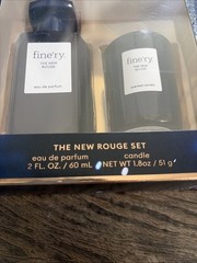 Fine’ry, THE NEW ROUGE, Way De Parfum, 2 Oz. New. With Candle!