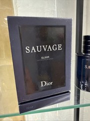 EMPTY BOTTLE & BOX Sauvage by Christian Dior, 2 oz Elixir EMPTY BOTTLE & BOX