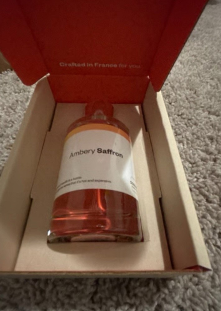 100ML BIG BOX AMBERY SAFFRON Dossier fragrance 3.4OZ Perfume