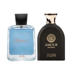 Shuhrah Homme 90ml by Rasasi & AMOUR Intense 100ml by Intense Elite EDP (Bundle)