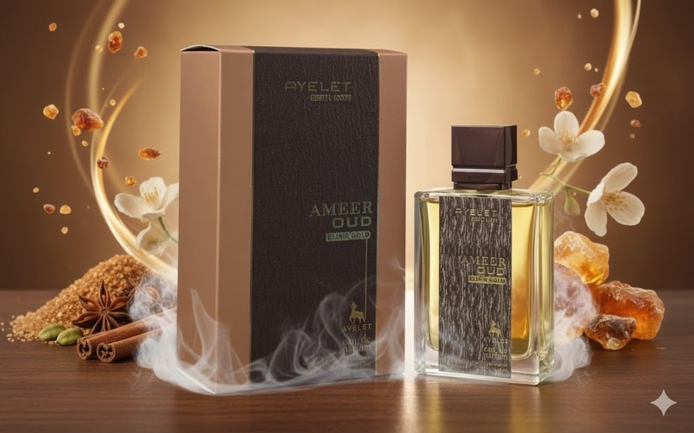 Ameer Oud Elixir Gold Unisex Fragrance 3.4oz – Enchanting Elixir of Warmth
