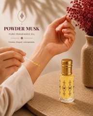 Powder Musk Oil Warm Soft Clean Scent | Luxury Roll On Perfume (باودر مسك)