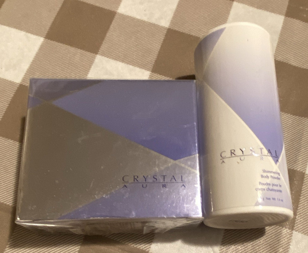 Avon Crystal Aura Perfume Spray 1.7 oz plus Shimmering Body Powder 1.4 oz