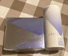 Avon Crystal Aura Perfume Spray 1.7 oz plus Shimmering Body Powder 1.4 oz
