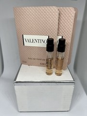 2 X VALENTINO EAU DE PARFUM SPRAY VIAL WOMEN 0.06 Oz / 2 ml NEW SAMPLE