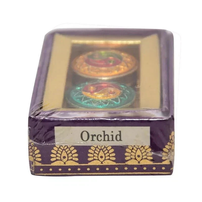 Handmade Natural Solid Orchid Perfume 2 Mini Unisex Fragrance 4 gram Each