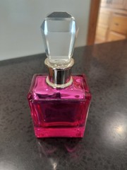 Viva La Juicy Noir Pink Perfume Bottle Acrylic Diamond Top EMPTY Bottle
