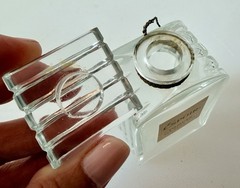 RARE Vtg Paquin Espoir Perfume Bottle France Art Deco Glass Empty Rue de la Paid