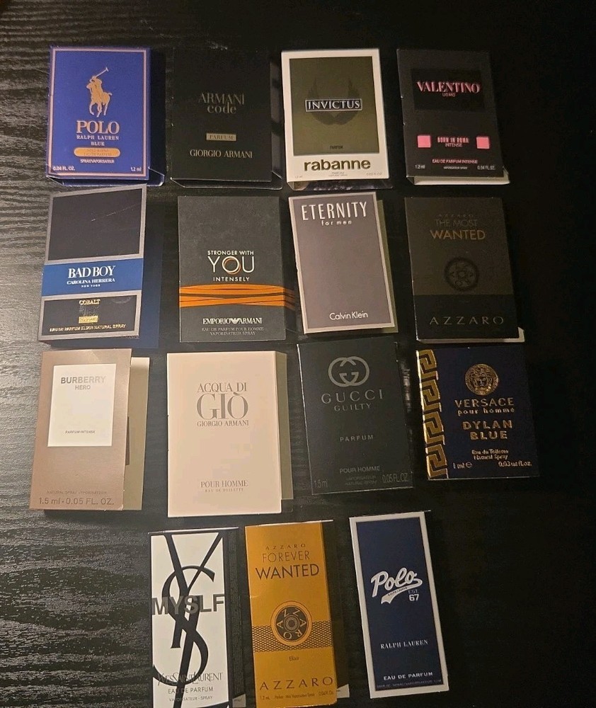 15 Pc Men’s Fragrance Sampler Set High End As Shown No Duplicates Free Ship