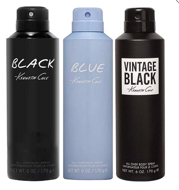 Kenneth Cole All Over Body Spray for Men 6 Oz Choose Scent