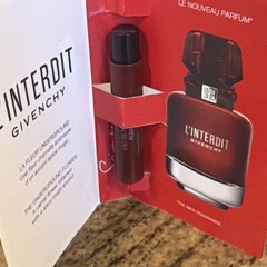 Lot of 4 Card Eau de Parfum Samples L’Interdit Creed 1760 Miss Dior Aesop Virere
