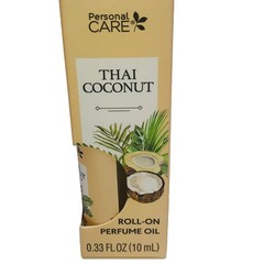 6 Personal Care Thai Coconut Roll-On Perfume Oil 0.33 oz Each intense Fragrance