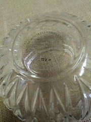 KJ60 Vtg Germaine Monteil Crystal Milk Bath W/ Silverplate Lid