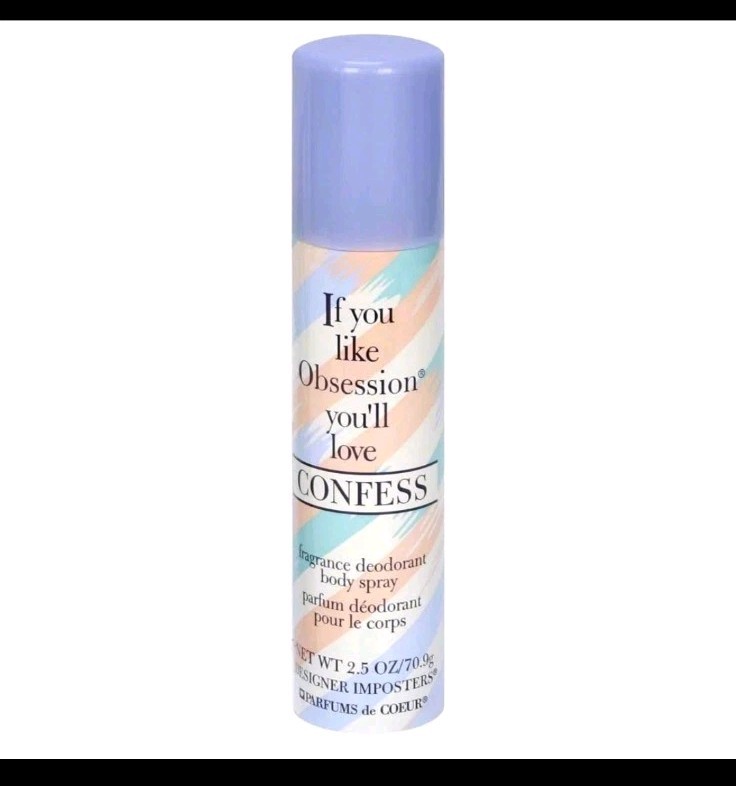 💖 Designer Imposters Confess 2.5oz Deodorant Body Spray Women NEW 🌸