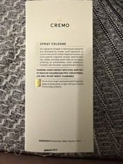Cremo Spice & Black Vanilla Cologne Spray Tobacco and Black Vanilla 3.4 Fl Oz