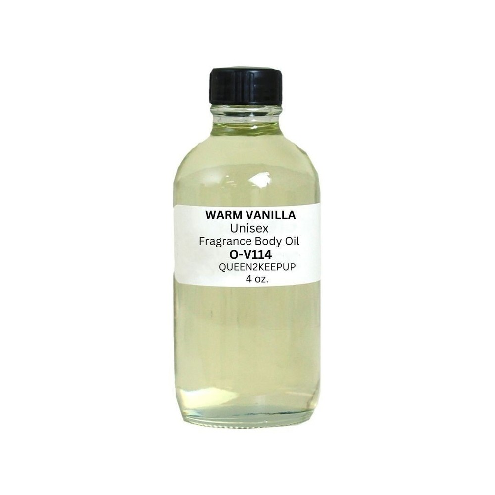 Warm Vanilla (Unisex) Body Oil 4 oz Fragrance All Natural Scent