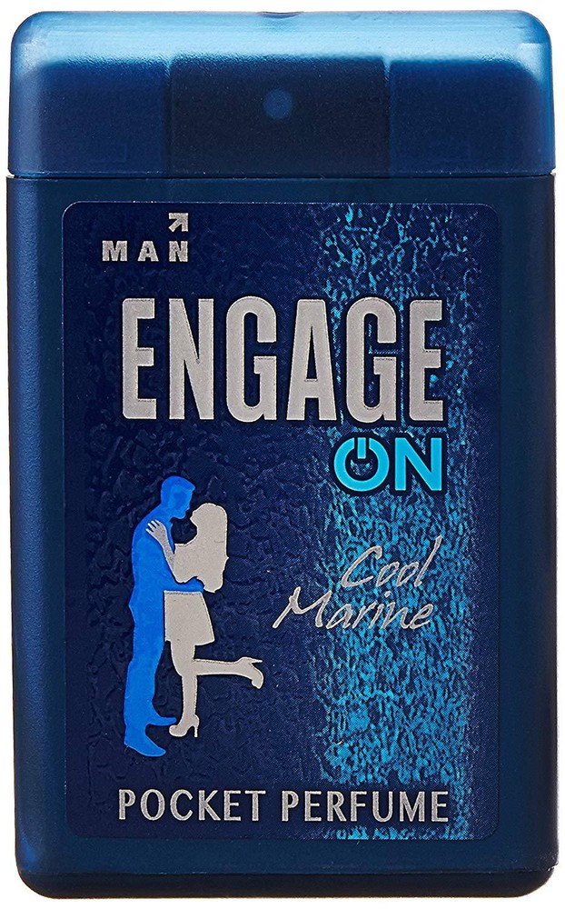 Engage ON Cool Marine, Classic Woody, Citrus Fresh Pocket Perfume for Man,18.4ml