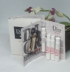 4x Dior Homme Sport EDT Eau De Toilette Spray for Men -.03 oz Vial in Card – New
