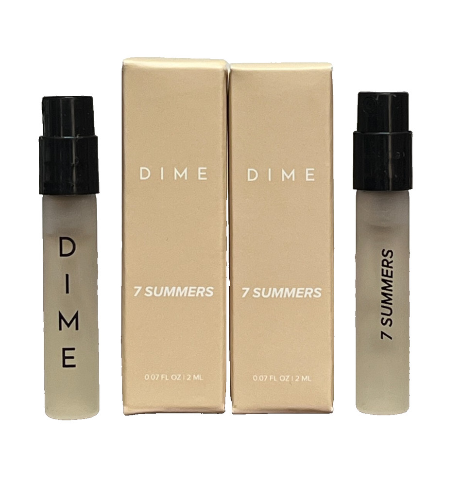 2x DIME 7 SUMMERS WOMEN PERFUME SAMPLE 0.07oz / 2ml NEW IN BOX