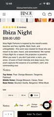 Bisou Memoire Adriatic Sea & Ibiza Night Extrait De Parfum 1.7 fl oz w travels