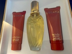 Vintage Escada Margaretha Ley Perfume Gift Set 1.7oz EDT Spray + Lotion + Gel