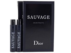 DIOR SAUVAGE EDT 1.0ml .03fl oz x 2 COLOGNE SPRAY SAMPLE VIALS