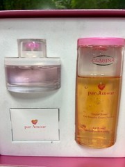 CLARINS PAR AMOUR TOUJOURS 50ML EDT SPRAY/ ALL ROSY 200ML SHOWER GEL(GIFT SET)