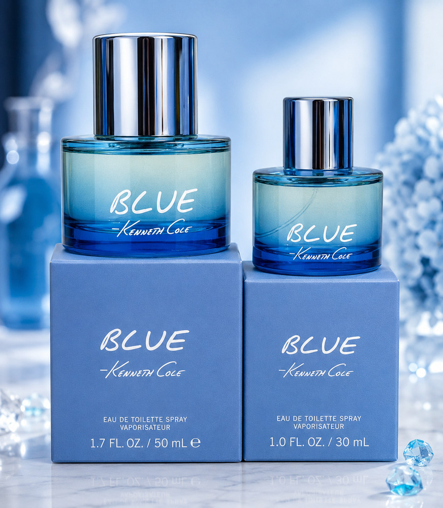 Kenneth Cole Blue Eau de Toilette, Cologne for Men, 1.7 fl oz and 1 fl oz, 2 Pcs