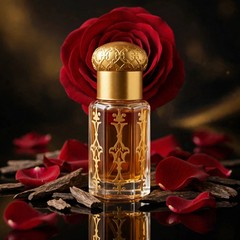 Oud & Roses Attar Perfume Oil 100ml Alcohol-Free Concentrated Ittar Long Lasting