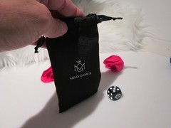 Mind Games Black & white logo mini pouch for knick naks and minis samples
