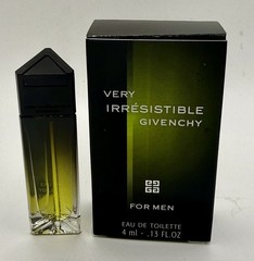 Givenchy VERY IRRESISTIBLE For Men MINI Perfume EDT 4ml .13oz RARE Discontinued