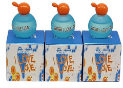I Love Love By Moschino For Women Eau de Toilette Splash 3 x 0.16 oz /4.5 ml Min