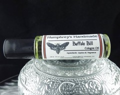 BUFFALO BILL Leather Men’s Cologne Oil Roll On, Jojoba Oil All Natural Cowboy