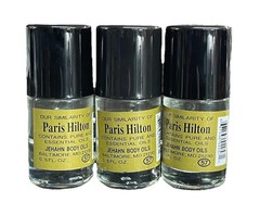 Paris Hilton Body Oils CLEAR 3 Bottle x 1/2 oz Each Bottle