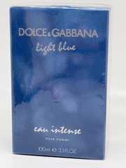 DOLCE & GABBANA LIGHT BLUE POUR HOMME 3.3 oz / 100 ML Eau Intense Spray Sealed