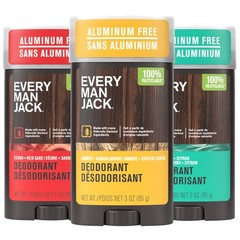 Every Man Jack Men’s Deodorant Variety Set – Three 3 Ounce (Pack of 3)