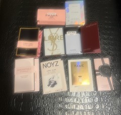 10 Women’s Perfume vial samples in cards
