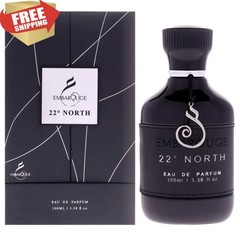 Embarouge Men’s 22 North EDP Spray 3.38 oz Fragrances