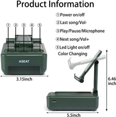 Bluetooth Speaker Stand – Color Changing Atmosphere Light