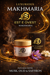 Luxury Makhmaria Solid Perfume 50g – Oud Musk Saffron – Long Lasting