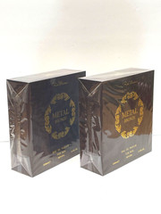 Lot of 2 Metal Bronze By Ron Marone’s Men Cologne Eau De Parfum Spray 3.4 oz NIB