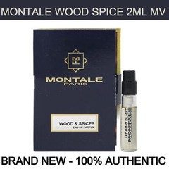 Brand New Montale Wood & Spices Eau de Parfum Vial for Men 0.07 oz/2ml